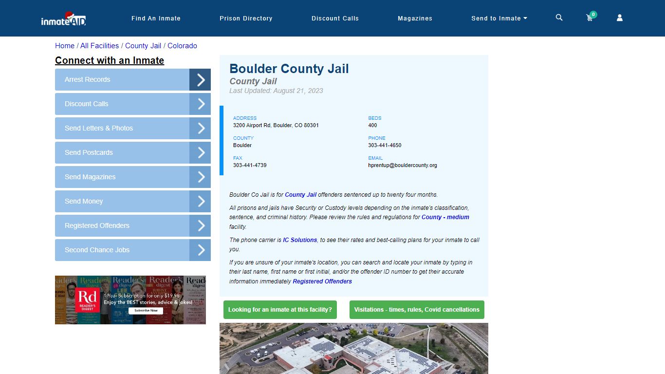 Boulder County Jail - Inmate Locator - Boulder, CO